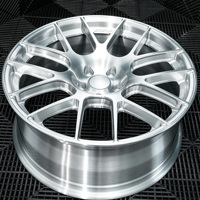 Jantes en alliage forgé multi-rayons, finition argent brossé, concaves profondes, 18-22 pouces, PCD ET personnalisé pour voitures et SUV, design de jantes sur mesure