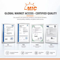 Lámpara LED de Pared Ledmic de 60W 80W 100W 120W, con Certificación DLC ETL, Uniformidad Extrema, para Almacenes, Seguridad, Pasillos