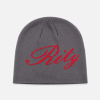 Gorro de Punto Personalizado de Acrílico con Logotipo de Letras Jacquard de Calavera, Cálido para Invierno, Estilo Urbano, Sin Dobladillo, para Snowboard y Estilo de Vida
