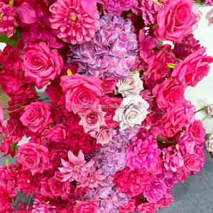 Promesse arc de mariage de haute qualité arc de fleur rose artificielle pour toile de fond de décoration de mariage - Product Image 2