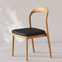 Chaise de Salle à Manger en Bois Massif de Style Italien avec Dossier, Design Moderne, Mobilier Assorti pour Table à Manger Simple