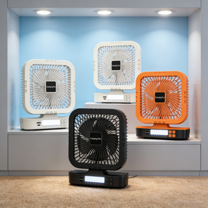 Ventilador Solar Portátil para Camping con Luz LED, Batería Recargable, Ventilador para Exteriores - Product Image 4