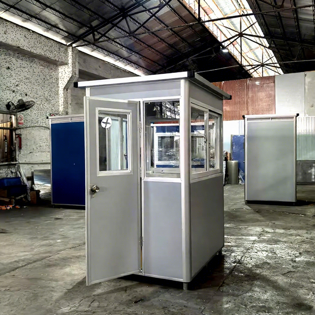 High Quality Durable Lightweight Movable Guard House Prefabricated Security Kiosk Sentry Box Waterproof Steel Structure Eco