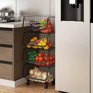 Canasta de Frutas y Pan de Gran Capacidad con 4 Niveles, Exhibidor, Estante de Almacenamiento de Verduras para Cocina - Product Image 5