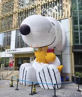 Vente en gros de Snoopy gonflable géant, adorable modèle de chien de dessin animé gonflable de Noël pour la publicité, la promotion et la décoration