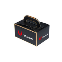 Boîte d'emballage alimentaire en papier kraft personnalisable avec logo, finition mate, recyclable, pour poulet frit et salades