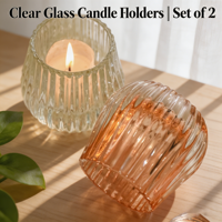Porte-bougie en verre cristal transparent, résistant à la chaleur, écologique, romantique et luxueux pour la décoration de la maison, les mariages et les fêtes