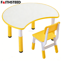 Table pour enfants réglable et durable, ergonomique, rectangulaire, bureau d'apprentissage préscolaire pour la salle de classe, usage domestique, bureau pour enfants