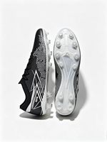 Chaussures de football et de futsal unisexes basses à lacets en cuir PU FG HG TF pour entraînement en salle