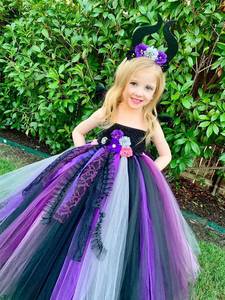 Robe en maille florale faite à la main HP pour filles, costume de cosplay Reine des Mauvaises Fées, Halloween, vampire, sorcière, costume de film et de télévision - Product Image 2