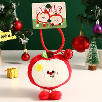 Großhandel Niedlicher Einzigartiger Weihnachts-Plüsch-Apfel-Schlüsselanhänger, Weicher Gefüllter Weihnachts-Atmosphären-Anhänger, Kleines Geschenk für Kinder