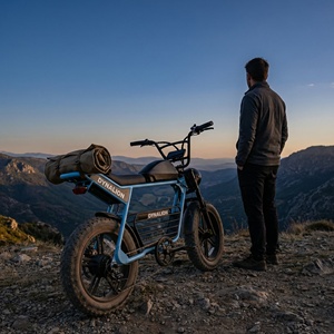 Bicicleta Eléctrica Retro Scrambler con Neumáticos Anchos y Frenos de Disco Hidráulicos, Bicicleta Motorizada de Alta Velocidad para Aventuras Urbanas - Product Image 3