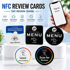 Plaque personnalisée en PVC ou acrylique avec impression <span class=keywords><strong>de</strong></span> code QR, RFID, NFC, 13,56 MHz, étanche, pour cartes professionnelles et <span class=keywords><strong>de</strong></span> membre, idéale pour <span class=keywords><strong>le</strong></span> partage d'URL sur les réseaux sociaux - Product Image 1