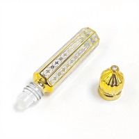 Botol Parfum Isi Ulang Kosong 6ml Kaca Stamping Emas Roller Segel Logo Kustom Kemasan Kosmetik