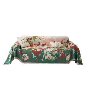 Nórdico Europeu Floral Sofá Throw Cover Estilo Pastoral New Rose Plant Linho Tecido Lavável Almofada <span class=keywords><strong>Slipcover</strong></span> - Product Image 5