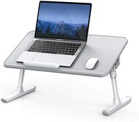 Table d'appoint pliable en cuir noir pour ordinateur portable, réglable, grande taille, pour lit, bureau à domicile et étude - Vente en gros usine