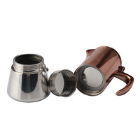 Cafetière portable en acier inoxydable de style italien moderne, durable, pour la préparation du café italien et du café en caféterie