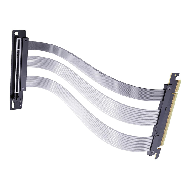 PCIE 5.0 Gen5 52.19GB/s Aluminum Alloy 90 White GPU Extension Riser Cable for Desktop Graphics Card 1 Year Warranty