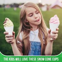 Tasses à cône de neige en papier blanc de 4.5oz, écologiques, pour l'eau, tasse à glace pilée
