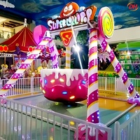 Manège Dinosaure Mini Frisbee Robuste avec Cabine Rotative à Fort Retour d'Attraction pour Fêtes Foraines, Centres Commerciaux et Parcs à Thème