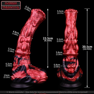 Dildo en silicone en forme de pénis d'animal (chien, <span class=keywords><strong>cheval</strong></span>) pour hommes et femmes, jouet sexuel pour masturbation, orgasme et expansion anale - Product Image 6