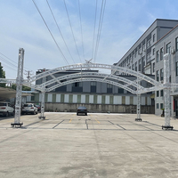 Sistema de Estructura de Aluminio Negro de 10x7m, Sistema de Elevación de Techo para Escenario, Estructura de Aluminio F34 para Circo