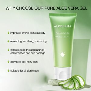 ALODERMA Gel Lenitivo Puro all'Aloe Biologico ed Ecologico Protezione Solare e Riparazione Idratante Viso e Corpo 4.02oz - Product Image 2