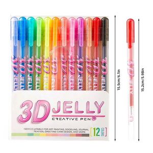 Nieuwe Diy Tekening Graffiti 3d Jelly Pen Custom Schrijven Glanzende Stereoscopische Pen Voor Keramische Plastic Glas Versieren Kaarten Tags - Product Image 1