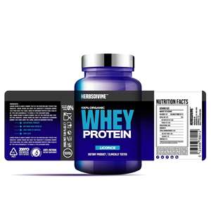 Tùy Chỉnh Không Thấm Nước Bột Protein Bổ Sung Nhãn Hiệu Riêng In Ấn Dính Sáng Bạc Bopp Nhãn Cho Chai - Product Image 4