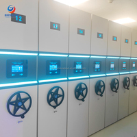 Estanterías Compactas RFID con Cerradura Electrónica, Sensores de Iluminación Automática, Aprobadas por FM, Ahorro de Energía, Espacio de Almacenamiento de Alta Densidad