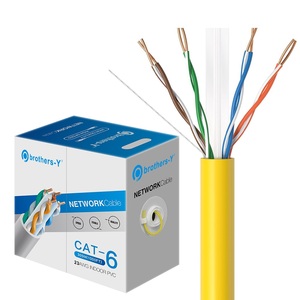 Câble réseau UTP Cat6A haute vitesse Brothers-Y avec fil messager, boîte de 305 m, 8 conducteurs pour usage intérieur - Product Image 4