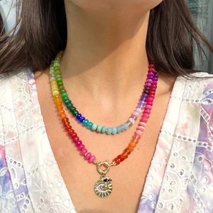 חם למכור rinestone זכוכית קריסטל rondelle זרע חרוזים בוהמיאן קשת אבן טבעית קשת - Product Image 2