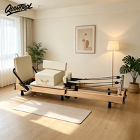 Reformer de Pilates professionnel pliable et portable avec lit de base en chêne pour usage domestique ou en studio