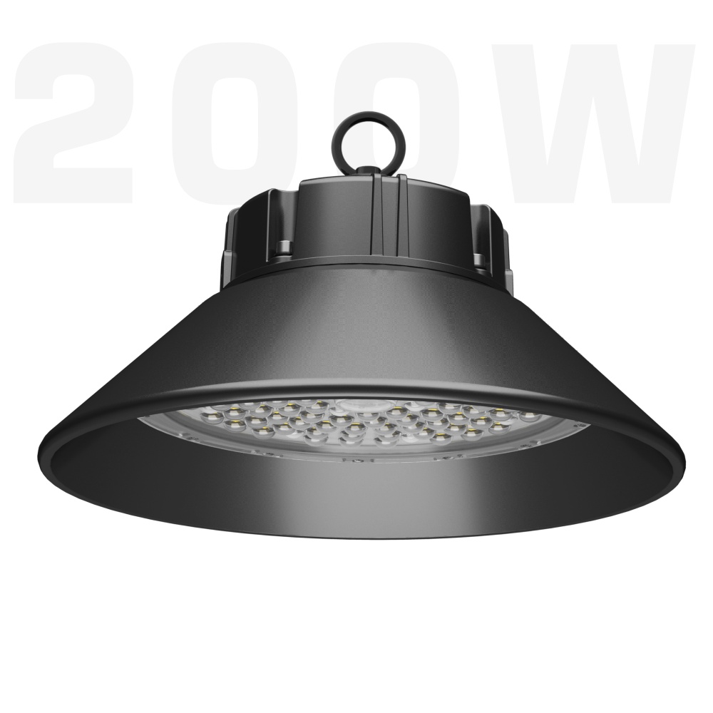 High Quality 200W 200 Watt IP65 IP 66 Tampa Lighting Wash Mega Bapro UFO Highbay LED High Bay Light with lens for Farm