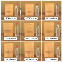 Sachet Sacs d'emballage alimentaire pour poudre Papier kraft Sacs de stockage alimentaire en plastique Sacs scellables pour aliments avec fenêtre