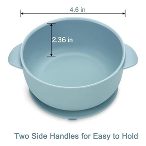 Tazón de Silicona para Bebé Libre de BPA con Succión, Contenedor para Calentar Alimentos, para Bebés de 0 a 12 Meses, Juego de Vajilla para la Hora de Comer - Product Image 2