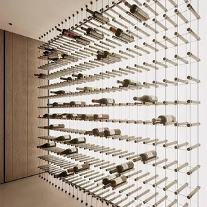 Oferta Especial: Soporte <span class=keywords><strong>de</strong></span> Pared para Botellas <span class=keywords><strong>de</strong></span> Vino con Cables Colgantes y Tornillos y Tuercas Incluidos - Product Image 6