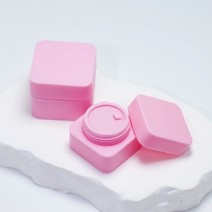 Cosmetic <b>Plastic</b> Face Hand Skincare Cream <b>Container</b> <b>Plastic</b> 5g 10g 20g 30g 50g <b>square</b> pink pp Jar Cream - Product Image 3