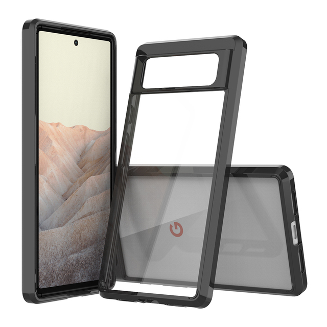 Hot New Transparent 2-in-1 Hybrid Mobile Phone Case for Google Pixel 6 Dual Protection Cellphone Cover