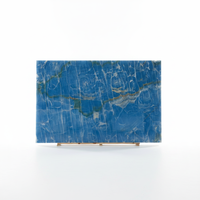 Dalles de marbre onyx bleu modernes et extravagantes, grandes dalles rétroéclairées, polies, translucides, naturelles, avec motif de chevalet, étanches, pour mur rétroéclairé