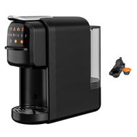 Cafetera de Cápsulas, Máquina de Espresso de 1450W y 15 Bares, Acero Inoxidable, Tanque de Agua Extraíble de 0.8L, Apagado Automático, para Hogar y Oficina