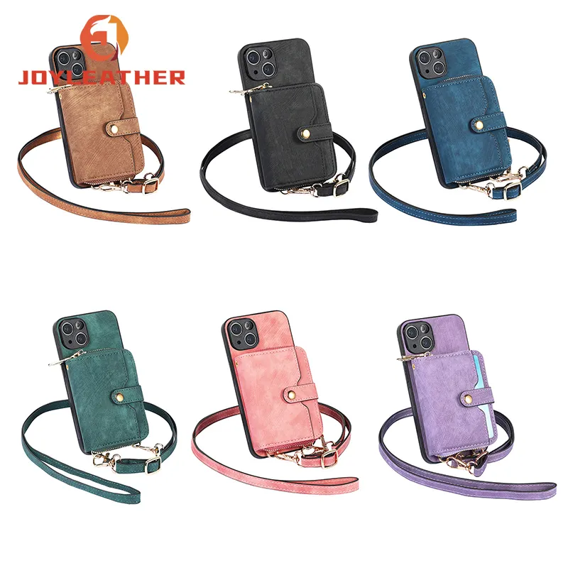 Nova Chegada PU Leather Credit Card Phone Holder Cases Para iphone 15 Pro Max 14 13 12 11 Tampa Do Telefone Carteira Caso