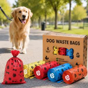 Bolsas Biodegradables para Excremento de Perro con Logotipo Personalizado, Ecológicas, 23x33cm, a Granel, a Prueba de Fugas, para Viajes y Uso al Aire Libre - Product Image 1