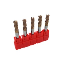 Fraise à bout sphérique CNC 55 HRC Fraises en carbure monobloc à 4 cannelures Revêtement à cannelure unique Nouvelle condition Support OEM/ODM