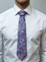 Corbata de poliéster jacquard con diseño floral barroco, resistente a las arrugas, para negocios, bodas, regalos, para hombre, 1 pieza.