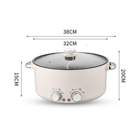 Grande marmite électrique antiadhésive à brancher Great Bear, 32 cm, 5 L, 1600 W, pour la maison