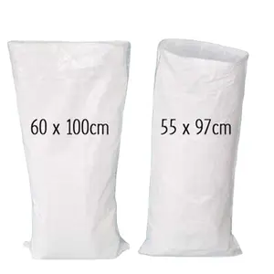 25kg 50kg printable polypropylene woven flour sacks pp woven white rice packaging bags