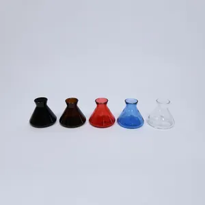 Популярные индивидуальные цветные стеклянные вазы в форме конуса для украшения гостиной