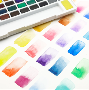 BeCreative – Kit de Peinture à l'<span class=keywords><strong>Aquarelle</strong></span> Solide 24 Couleurs Personnalisables, <span class=keywords><strong>Prix</strong></span> de Gros, avec Pinceau à Eau et Bloc de Dessin - Product Image 5