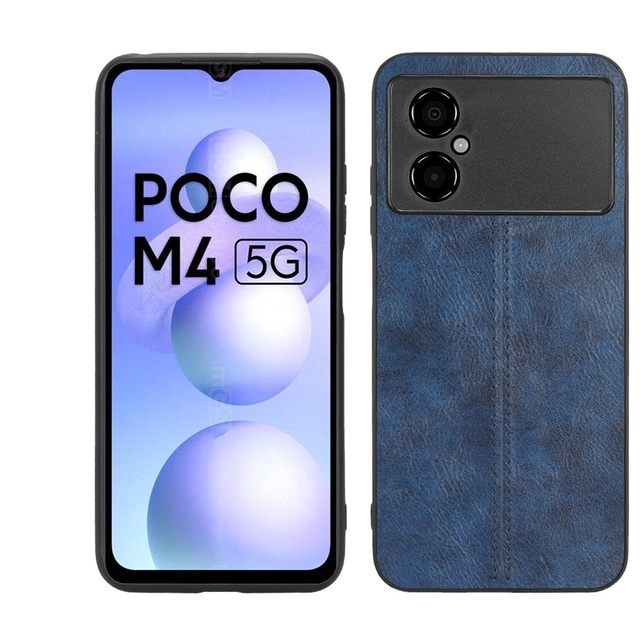 Lightweight Cowhide Pattern PU Leather Case Protective Phone Back Cover for Xiaomi Poco M4 5G Back Cover Leather Case Shell